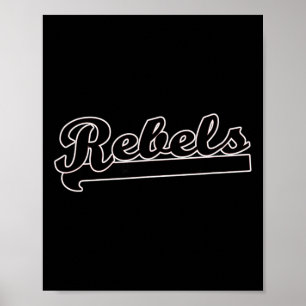 Rebels Fußball Flagge Fußll Verkaufe Sketll T-ll T Poster