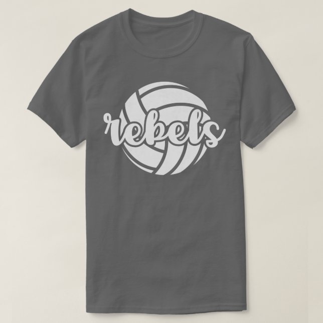 Rebels Volleyball Team Mascot School Spirit Game N T-Shirt (Design vorne)