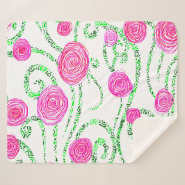 Reben der grünen und rosa Blume Sherpadecke