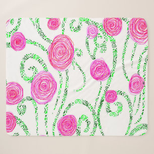 Reben der grünen und rosa Blume Sherpadecke