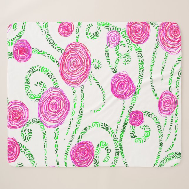 Reben der grünen und rosa Blume Sherpadecke (Vorderseite (Horizontal))