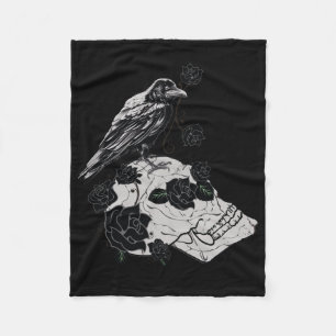 Reben, Schädel und Rose-Keuchhuhn Fleecedecke