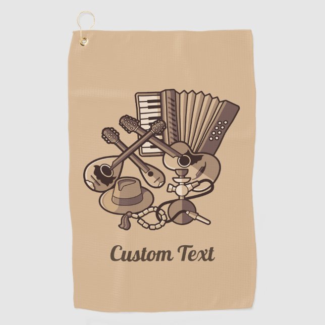 Rebetiko Icons Golf Handtuch (Vorderseite)