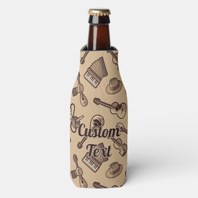 Rebetiko Muster Flasche Cooler Flaschenkühler (Flaschenvorderseite)