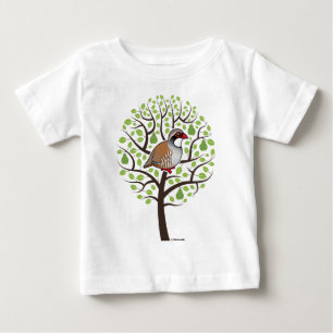 Rebhuhn in einem Birnen-Baum Baby T-shirt