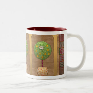 Rebhuhn M009 in einem Birnen-Baum Zweifarbige Tasse