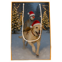 Rebhuhn reitet auf gelbem Labrador Weihnachtskarte