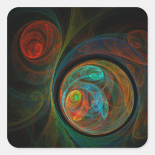 Rebirth Abstrakt Art Square Sticker