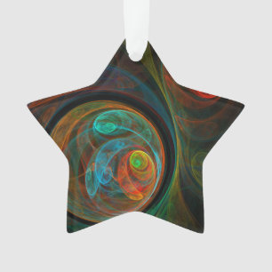 Rebirth Blue Abstrakt Art Acrylic Star Ornament
