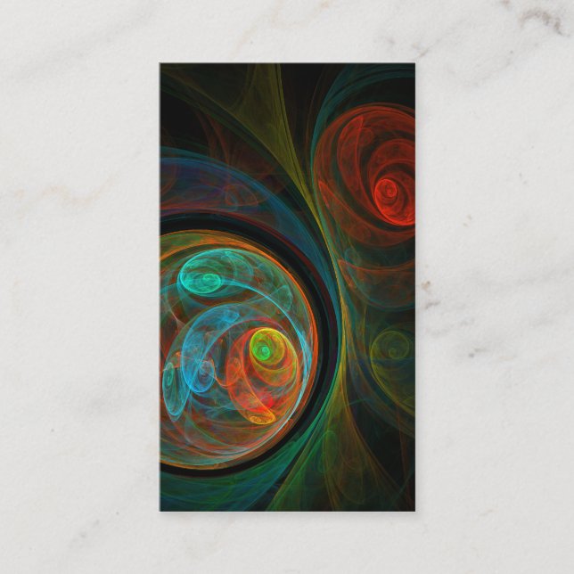 Rebirth Blue Abstrakt Art Business Card Visitenkarte (Vorderseite)