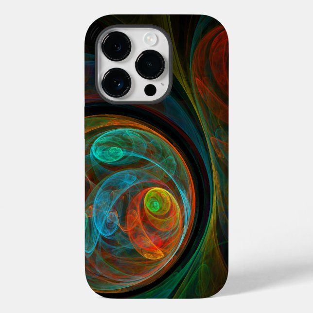 Rebirth Blue Abstrakt Art Case-Mate iPhone 14 Pro Hülle (Rückseite)