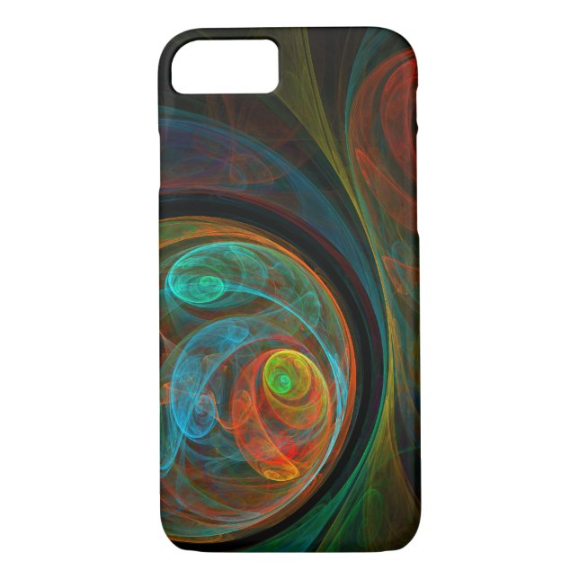 Rebirth Blue Abstrakt Art Case-Mate iPhone Hülle (Rückseite)