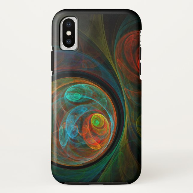 Rebirth Blue Abstrakt Art Case-Mate iPhone Hülle (Rückseite)