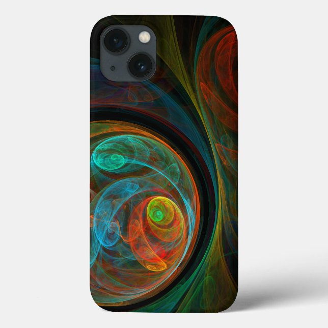 Rebirth Blue Abstrakt Art Case-Mate iPhone Hülle (Rückseite)