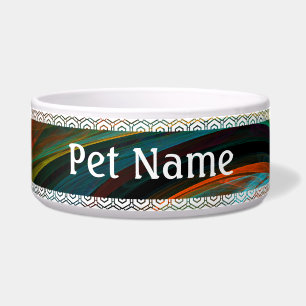 Rebirth Blue Abstrakt Art Dog Bowl Napf