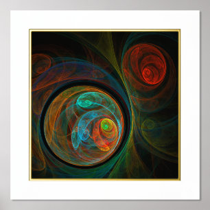 Rebirth Blue Abstrakt Art Foliendrucke