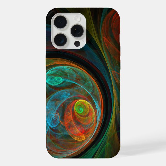 Rebirth Blue Abstrakt Art iPhone 15 Pro Max Hülle (Rückseite)