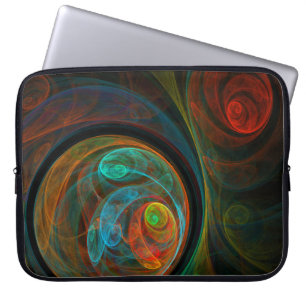 Rebirth Blue Abstrakt Art Laptop Sleeve