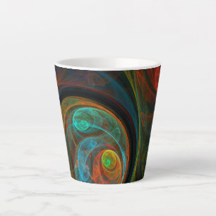 Rebirth Blue Abstrakt Art Milchtasse