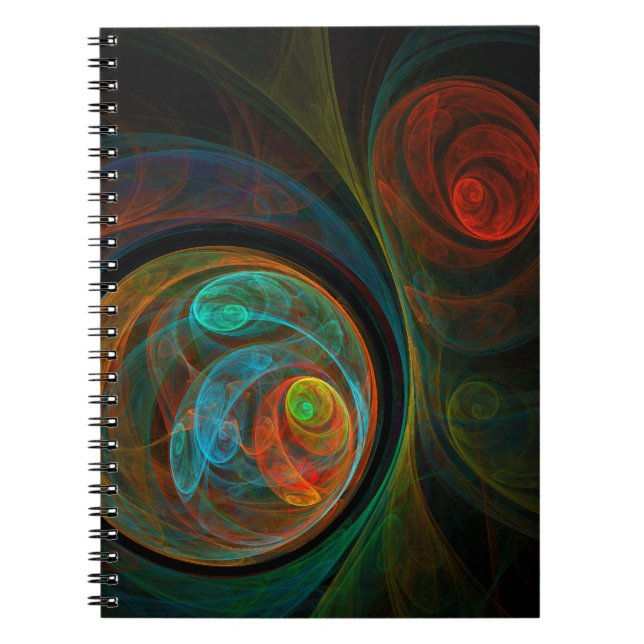 Rebirth Blue Abstrakt Art Notebook Notizblock (Vorderseite)
