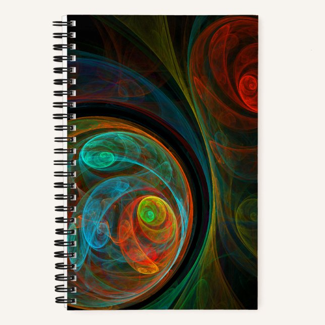 Rebirth Blue Abstrakt Art Notizbuch (Vorderseite)