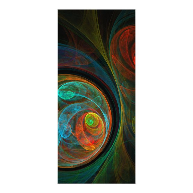 Rebirth Blue Abstrakt Art Rack Card Werbekarte (Vorne)
