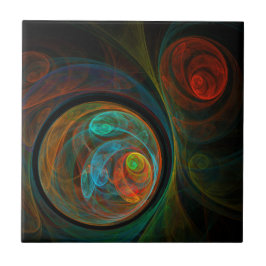 Rebirth Blue Abstrakt Art Tile Fliese