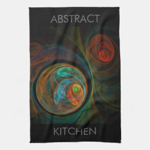 Rebirth Blue Abstrakte Kunst Küchentuch