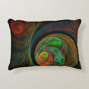 Rebirth Green Abstrakt Art Accent Pillow Dekokissen