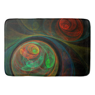 Rebirth Green Abstrakt Art Badematte