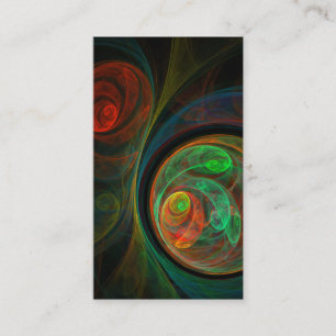 Rebirth Green Abstrakt Art Business Card Visitenkarte