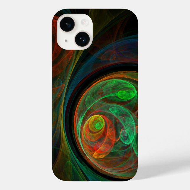 Rebirth Green Abstrakt Art Case-Mate iPhone 14 Hülle (Rückseite)