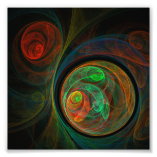 Rebirth Green Abstrakt Art Foto Print