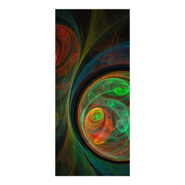 Rebirth Green Abstrakt Art Rack Card Werbekarte (Vorne)