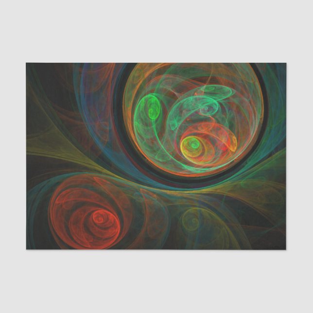 Rebirth Green Abstrakt Art Seidenpapier (Vorderseite)