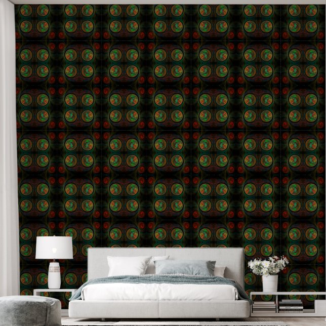 Rebirth Green Abstrakt Art Tapete (Schlafzimmer)