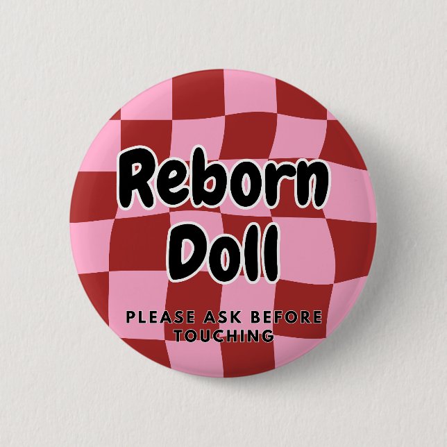 Reborn-Puppe Bitte vor Berührung fragen Button (Vorderseite)