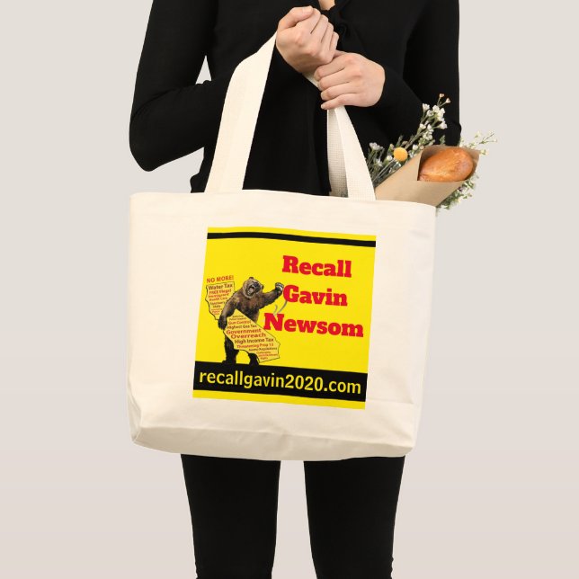 Recall Gavin Newsom Jumbo Stoffbeutel (Vorderseite (Produkt))