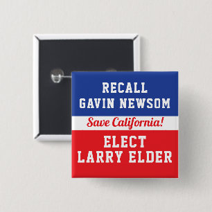 Recall Newsom Elect Larry Elder Rettete Kalifornie Button