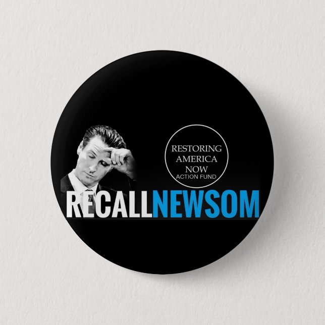 RECALL NEWSOM NOW BUTTON (Vorderseite)