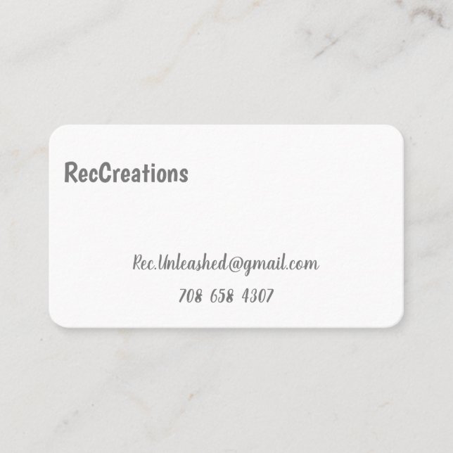 RecCreations Biz-Karte Empfehlungskarte (Vorderseite)