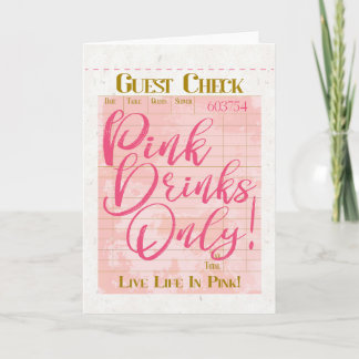 Réception de chèques clients Boissons roses Preppy