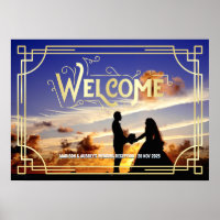 Réception de mariage Art déco Bienvenue Ajoutez vo