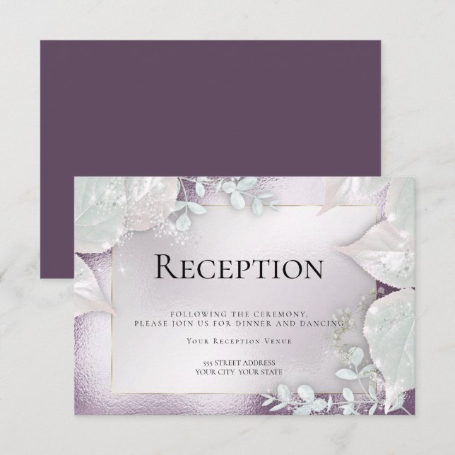 RÉCEPTION DE MARIAGE | Invitation au scintillement (Devant / Derrière)