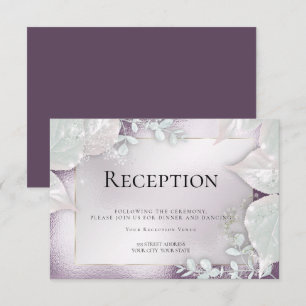 Réception de mariage   Invitation Eggplant Shimmer