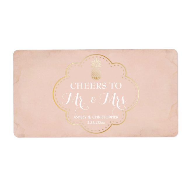 Réception de mariage Mini Champagne Étiquette Anan (Devant)