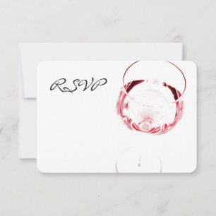 réception en verre de vin rouge RSVP