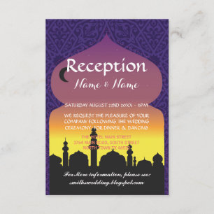 Réception Mariage Purple Arabian Nights Cartes
