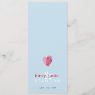 RÉCEPTION MENU DÎNER mignon empreinte digitale coe