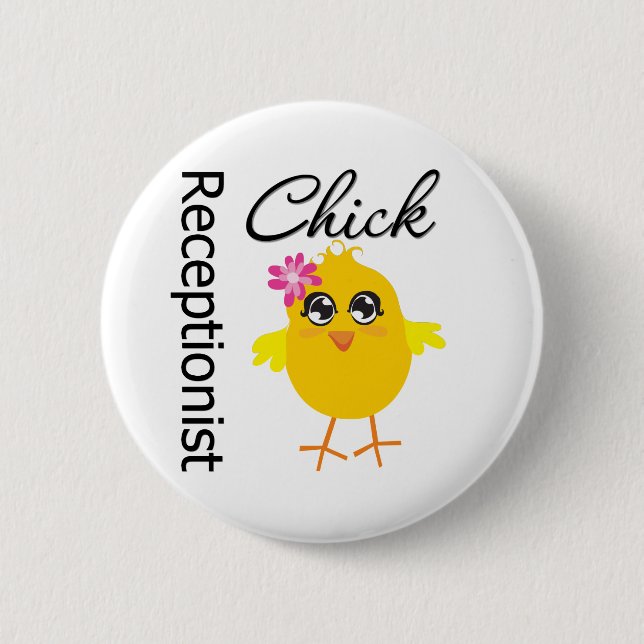 Receptionist Chick Button (Vorderseite)